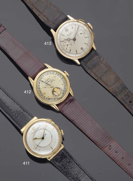 Breitling. An 18ct Pink Gold Chronograph Wristwatch