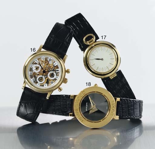 GERALD GENTA. AN 18K GOLD WRISTWATCH
