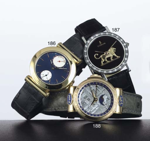 CORUM. AN UNUSUAL 18K WHITE GOLD WRISTWATCH