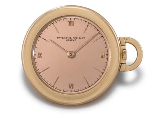 Patek Philippe. An 18K pink gold openface keyless lever watch with pink dial