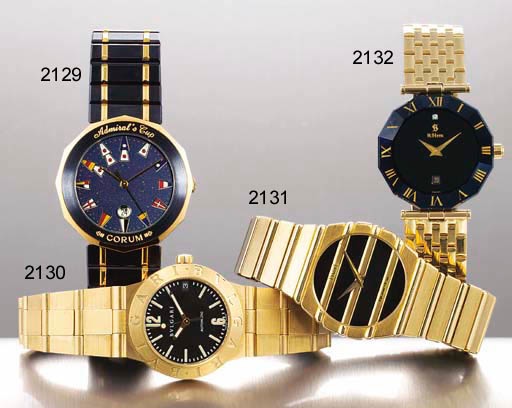 BULGARI. A LADY'S 18K GOLD AUTOMATIC WRISTWATCH WITH SWEEP CENTRE SECONDS, DATE AND BRACELET