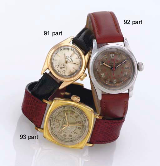 ROLEX. A GROUP OF THREE STAINLESS STEEL WRISTWATCHES