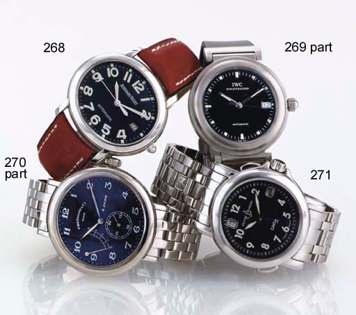 Ulysse Nardin. A Stainless Steel Automatic Dual Time Zone Wristwatch with Center Seconds and Date