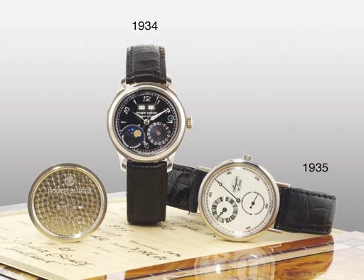 BREGUET. AN 18K WHITE GOLD WRISTWATCH WITH REGULATOR DIAL