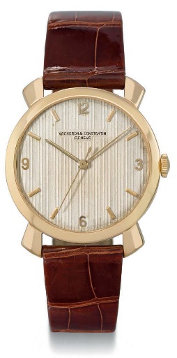 Vacheron Constantin. A fine 18K gold wristwatch with sweep centre seconds and textured dial