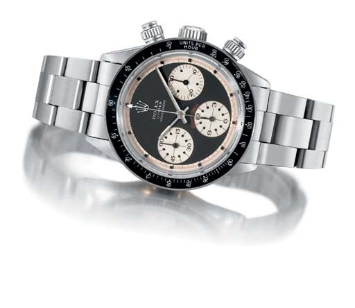 Rolex. A rare and attractive stainless steel water-resistant chronograph wristwatch with bracelet