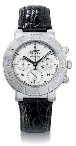 Corum. An 18K white gold limited edition self-winding water-resistant chronograph wristwatch with date