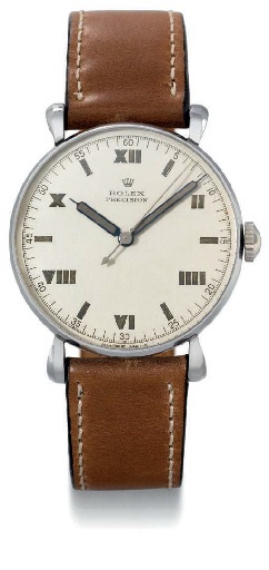 Rolex. A rare and unusual stainless steel wristwatch with sweep centre seconds