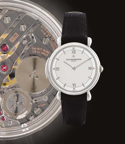 VACHERON CONSTANTIN. A VERY FINE PLATINUM MINUTE REPEATING WRISTWATCH