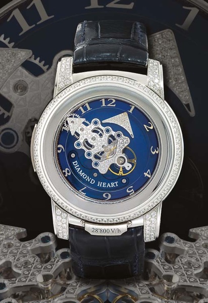 ULYSSE NARDIN. A VERY FINE AND RARE LIMITED EDITION PLATINUM AND DIAMOND-SET CARROUSEL TOURBILLON WRISTWATCH WITH DUAL DIRECT ESCAPEMENT AND SEVEN-DAY POWER RESERVE
