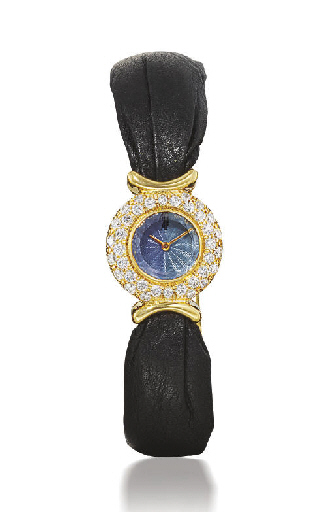 AUDEMARS PIGUET. A LADY'S 18K GOLD AND DIAMOND-SET WRISTWATCH