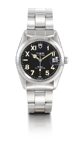 TUDOR. A STAINLESS STEEL AUTOMATIC WRISTWATCH WITH BRACELET, CENTRE SECONDS AND DATE