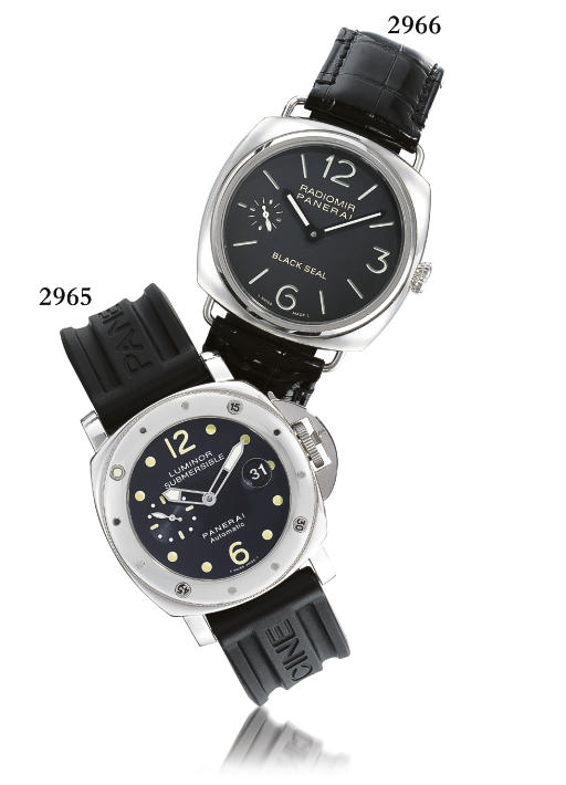 PANERAI. A LIMITED PRODUCTION STAINLESS STEEL CUSHION-SHAPED WRISTWATCH