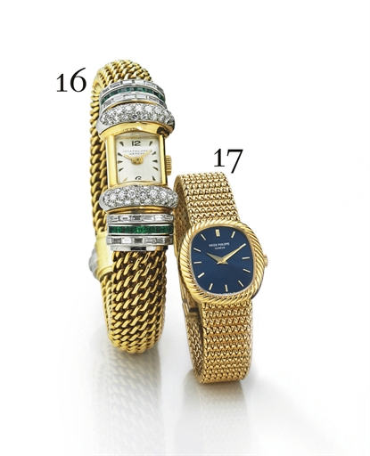 PATEK PHILIPPE. A LADY'S 18K GOLD RECTANGULAR WRISTWATCH