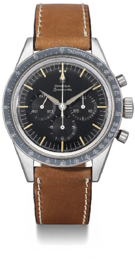 Omega. A stainless steel water-resistant chronograph wristwatch