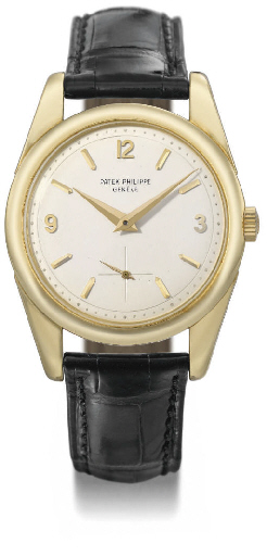 Patek Philippe. A fine and very rare 18K gold water-resistant wristwatch