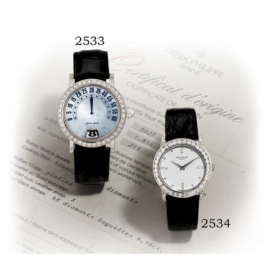 PATEK PHILIPPE, REF. 5027P.950 PLATINUM AND DIAMOND-SET MANUAL-WINDING WRISTWATCH
