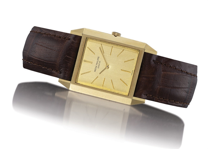 PATEK PHILIPPE, REF. 3572.18K GOLD MANUAL-WINDING RECTANGULAR WRISTWATCH