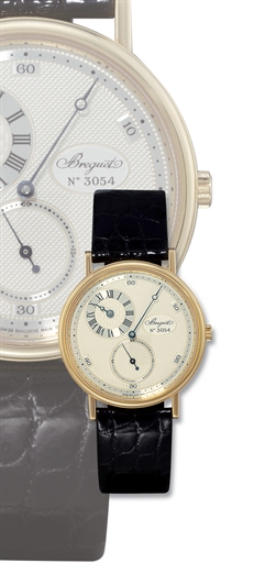 BREGUET, REGULATOR.18K GOLD MANUAL-WINDING WRISTWATCH WITH REGULATOR DIAL