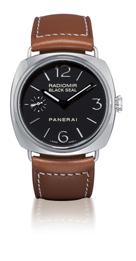 PANERAI, RADIOMIR BLACK SEAL.STAINLESS STEEL MANUAL-WINDING CUSHION-SHAPED WRISTWATCH WITH SMALL SECONDS