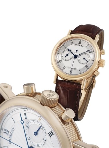 BREGUET, CLASSIQUE CHRONOGRAPH.18K GOLD MANUAL-WINDING COLUMN-WHEEL CHRONOGRAPH WRISTWATCH