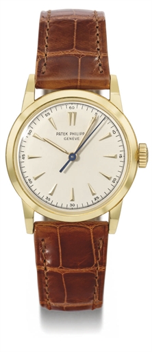 Patek Philippe. A fine 18K gold wristwatch with sweep centre seconds