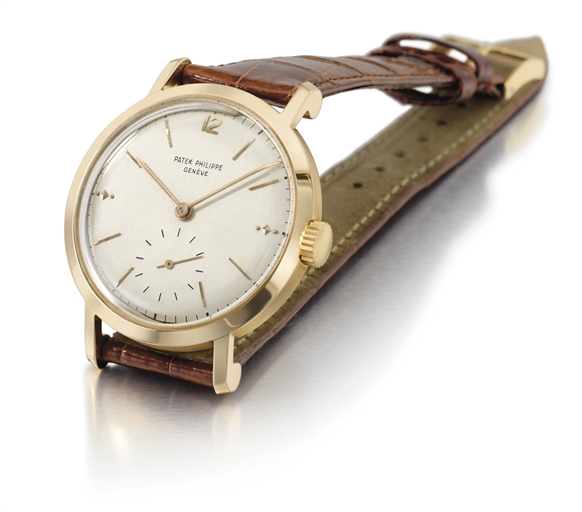Patek Philippe. A fine, large and rare 18K pink gold wristwatch with unusual lugs