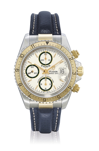 TUDOR, PRINCE DATE AUTOMATIC CHRONO TIME REF. 79273.STAINLESS STEEL AND GOLD AUTOMATIC CHRONOGRAPH WRISTWATCH WITH DATE DISPLAY