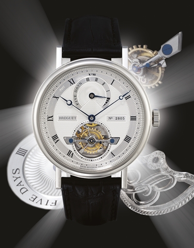 BREGUET, CLASSIQUE GRANDE COMPLICATION REF. 5317.PLATINUM AUTOMATIC FIVE DAY GOING TOURBILLON WRISTWATCH WITH POWER-RESERVE INDICATION
