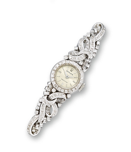 ROLEX, PRECISION REF. 9366.STAINLESS STEEL, WHITE GOLD AND DIAMOND-SET MANUAL-WINDING LADY'S BRACELET WATCH