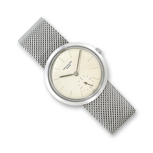 PATEK PHILIPPE, REF. 3419.STAINLESS STEEL MANUAL-WINDING ANTIMAGNETIC BRACELET WATCH