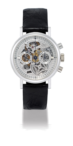 BREGUET, CHRONOGRAPHE SQUELETTE, REF. 3235.WHITE GOLD MANUALLY-WOUND SKELETONISED CHRONOGRAPH WRISTWATCH
