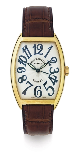 FRANCK MULLER. AN 18K GOLD AUTOMATIC WRISTWATCH