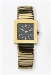 AN 18K GOLD TUBOGAS BRACELET WATCH, BY BULGARI