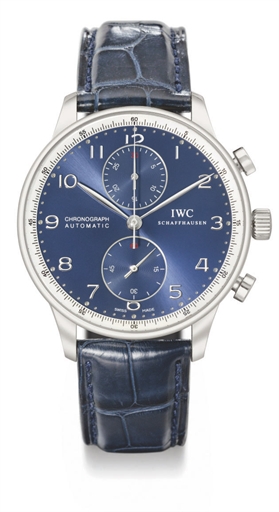 IWC. A large stainless steel limited edition automatic chronograph wristwatch