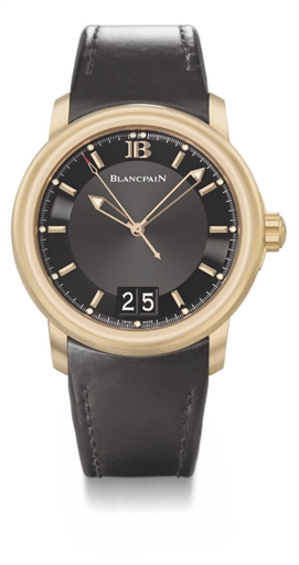 Blancpain. A large 18K pink gold limited edition automatic wristwatch with sweep centre seconds, oversized date and black dial