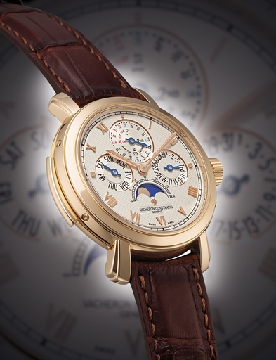 VACHERON CONSTANTIN, MALTE PERPETUAL CALENDAR MINUTE REPEATER.PINK GOLD MANUALLY-WOUND PERPETUAL CALENDAR MINUTE REPEATING WRISTWATCH WITH LEAP YEAR AND MOON PHASE DISPLAY, LIMITED EDITION OF 30