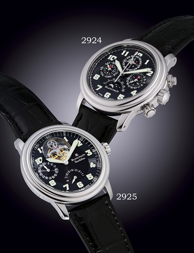 BLANCPAIN, LEMAN - PERPETUAL CALENDAR.STAINLESS STEEL AUTOMATIC PERPETUAL CALENDAR CHRONOGRAPH WRISTWATCH WITH MOON PHASE DISPLAY
