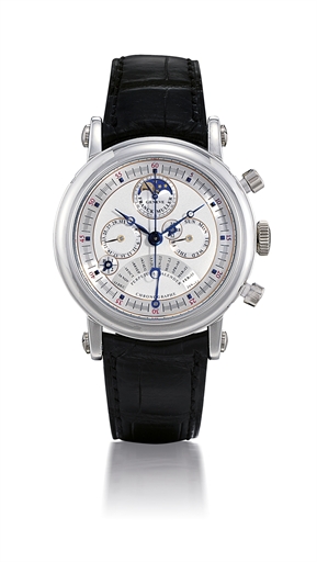 FRANCK MULLER, EQUATION OF TIME.WHITE GOLD AUTOMATIC PERPETUAL CALENDAR CHRONOGRAPH WRISTWATCH WITH MOON PHASE DISPLAY AND RETROGRADE EQUATION OF TIME