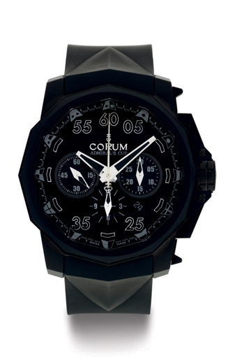 CORUM. A LIMITED EDITION OVERSIZED POLYGONAL AUTOMATIC CHRONOGRAPH WRISTWATCH WITH DATE
