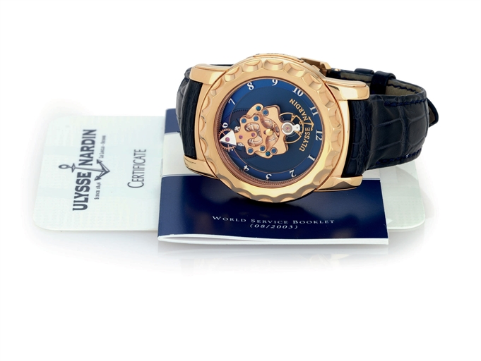 ULYSSE NARDIN. A LIMITED EDITION TOURBILLON WRISTWATCH WITH DUAL DIRECT ESCAPEMENT