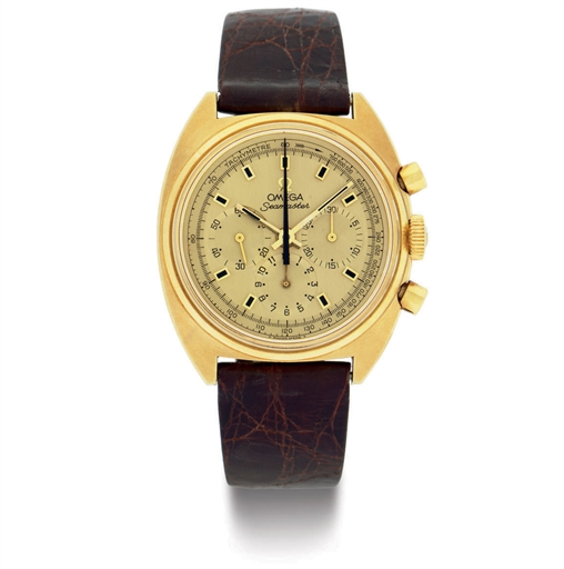 OMEGA. AN 18K GOLD CHRONOGRAPH WRISTWATCH