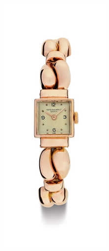 PATEK PHILIPPE. A LADY'S 18K PINK GOLD WRISTWATCH