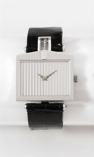 Corum. An unusual 18K white gold limited edition wristwatch in the form of a Rolls Royce car radiator