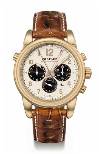 Chopard. An 18K gold limited edition automatic split seconds chronograph wristwatch with date
