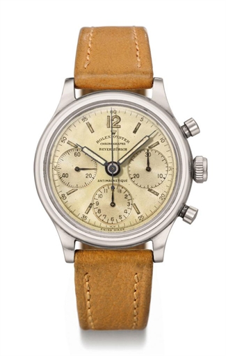 Rolex. A very fine and extremely rare stainless steel chronograph wristwatch