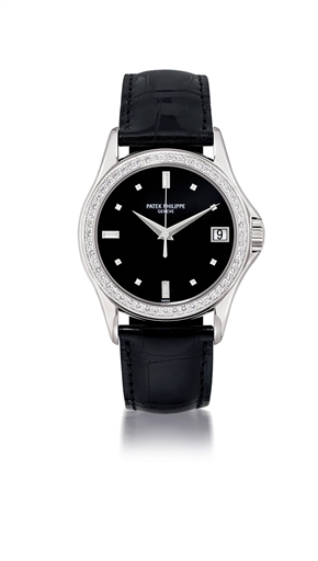 PATEK PHILIPPE, REF. 5108G.WHITE GOLD AND DIAMOND AUTOMATIC WRISTWATCH WITH DATE DISPLAY