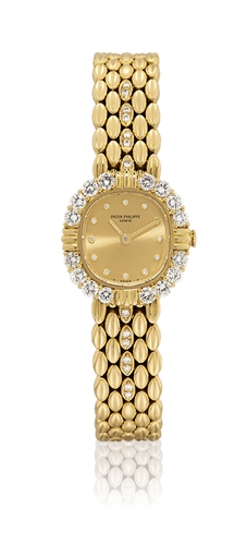 PATEK PHILIPPE, REF. 4774/002J.LADY'S YELLOW GOLD AND DIAMOND-SET QUARTZ BRACELET WATCH