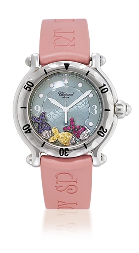 CHOPARD, HAPPY SPORT.LADY'S STAINLESS STEEL QUARTZ WRISTWATCH WITH DATE