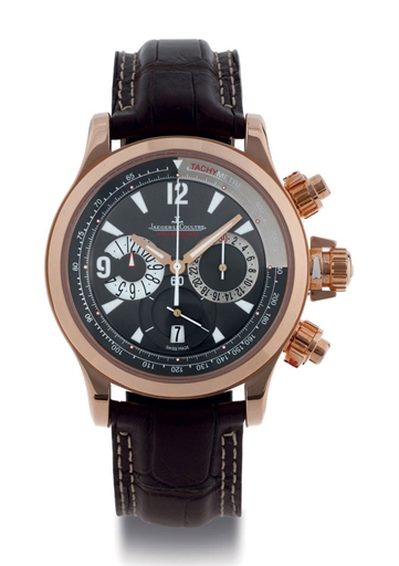 JAEGER-LECOULTRE. AN OVERSIZED 18K PINK GOLD AUTOMATIC CHRONOGRAPH WRISTWATCH WITH DATE